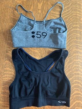Gray & Black Sports Bras - Women Intimates
